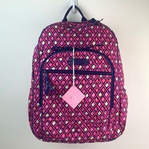 NWT Vera Bradley Campus Backpack Katalina Pink Diamond s back to school
